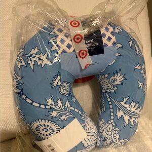 Roller Rabbit Blue and White Floral Travel Neck Pillow